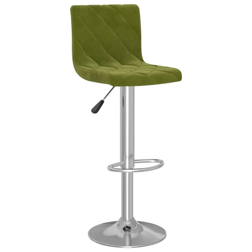 Sgabelli da Bar 2 pz Verde Chiaro in Velluto 333689