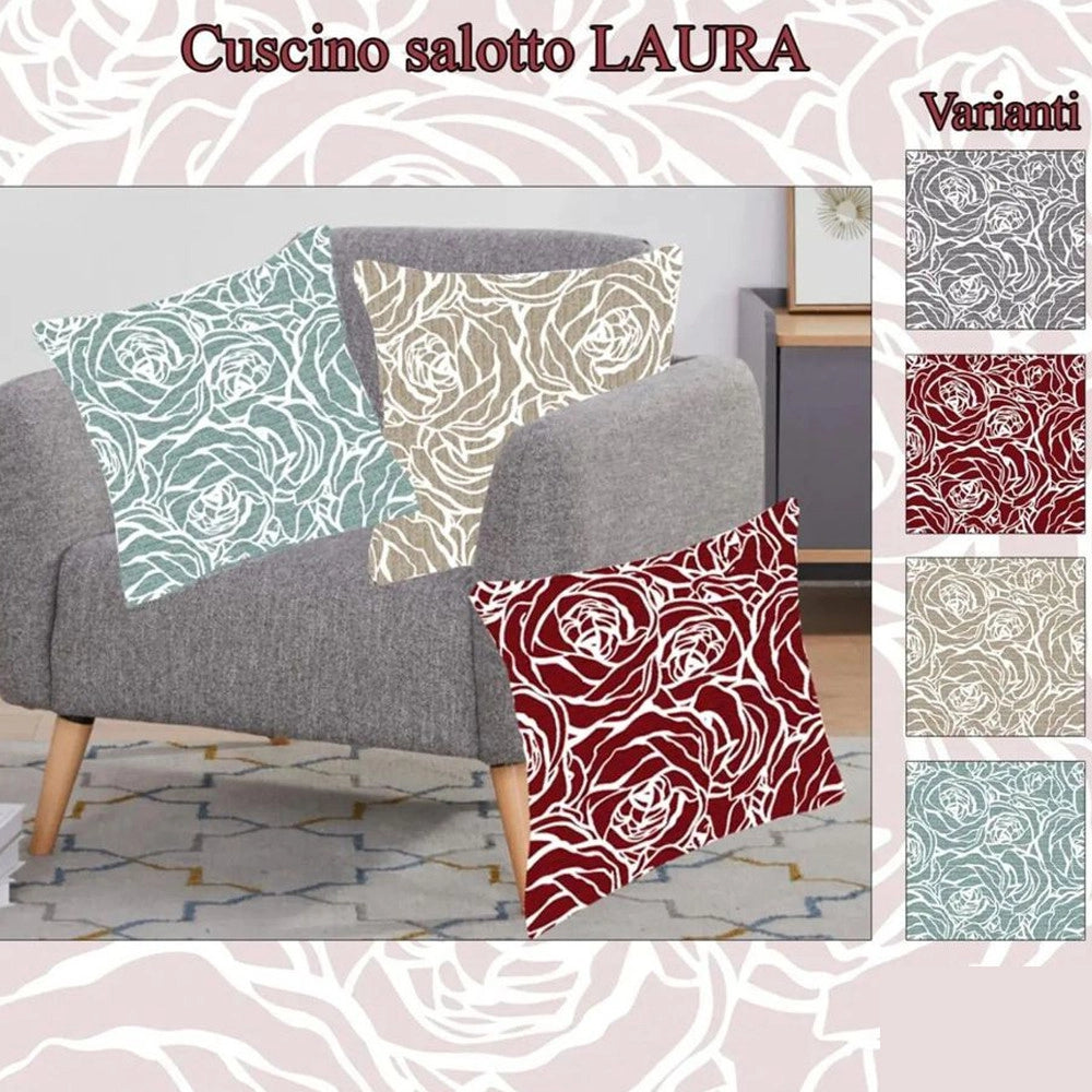 Trade Shop - Cuscini Arredo Fodera Cuscino Divano Salone Zona Living Vari Colori Laura 40x40 -