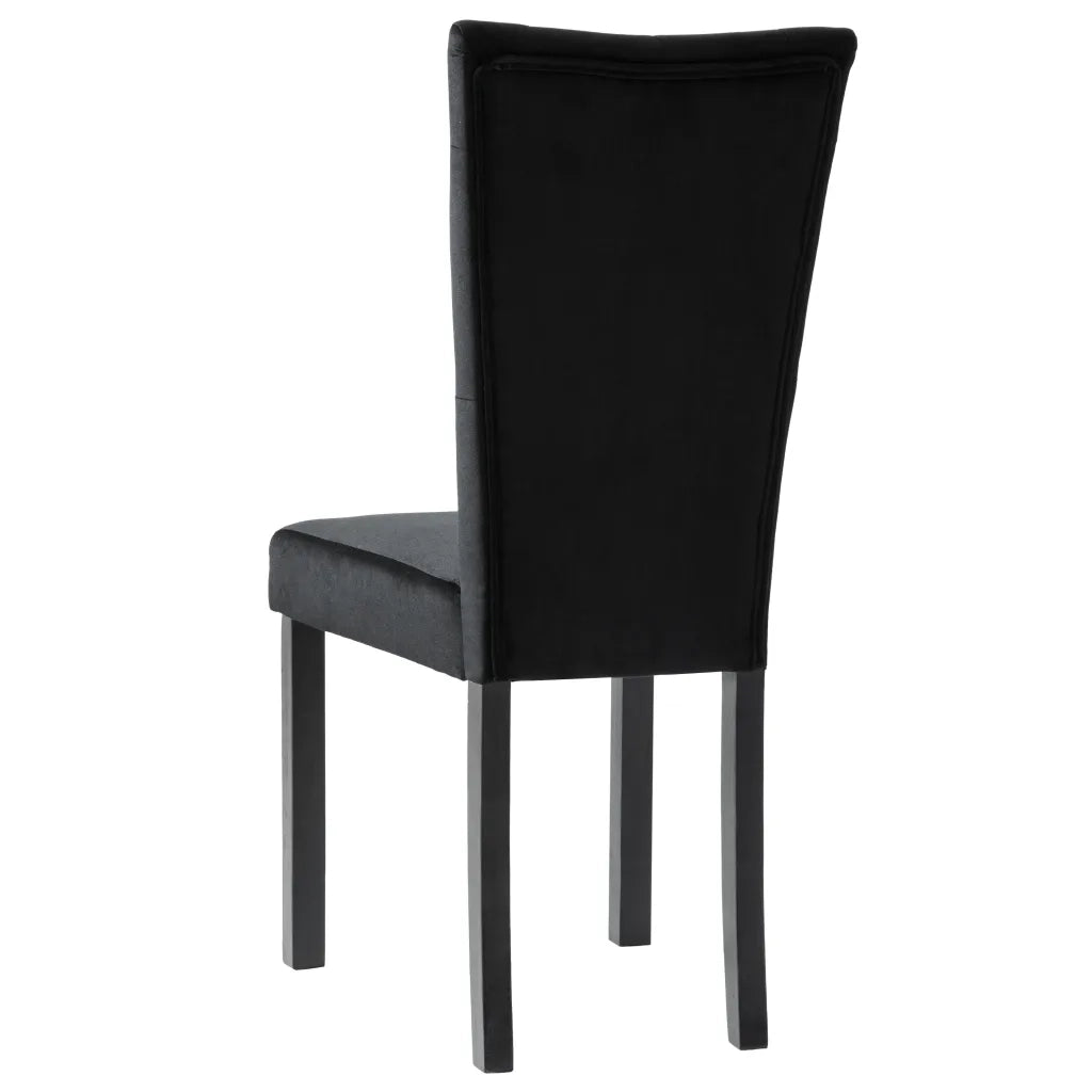 Sedie da Pranzo 4 pz Nere in Velluto cod mxl 20430