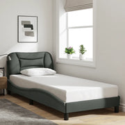 Giroletto senza Materasso Hvar Grigio Scuro 90x200 cm Tessuto