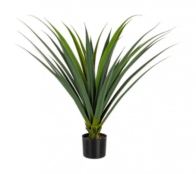 Set 2 Piante Artificiali Ruscaceae Altezza 90 cm in Plastica con Vasi Verde