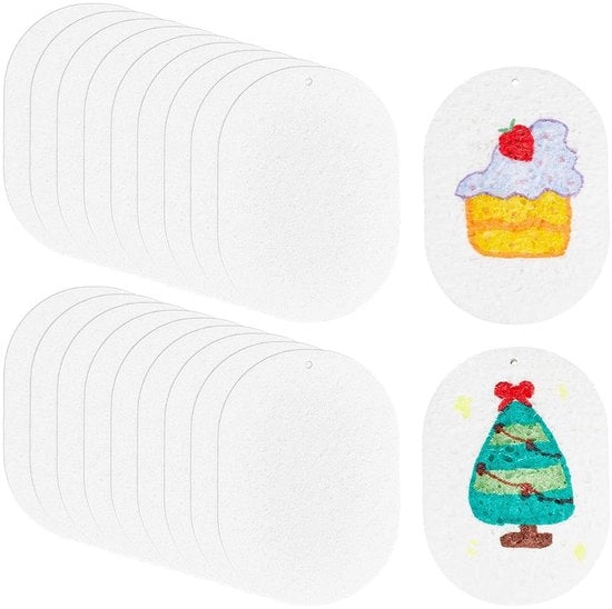 Pannelli per dipintura 20 pezzi - Ovale - 115 x 83 mm - 2 mm spessore - Per acrilico 3D - Materiale per decorazione - Materiali per dipintura