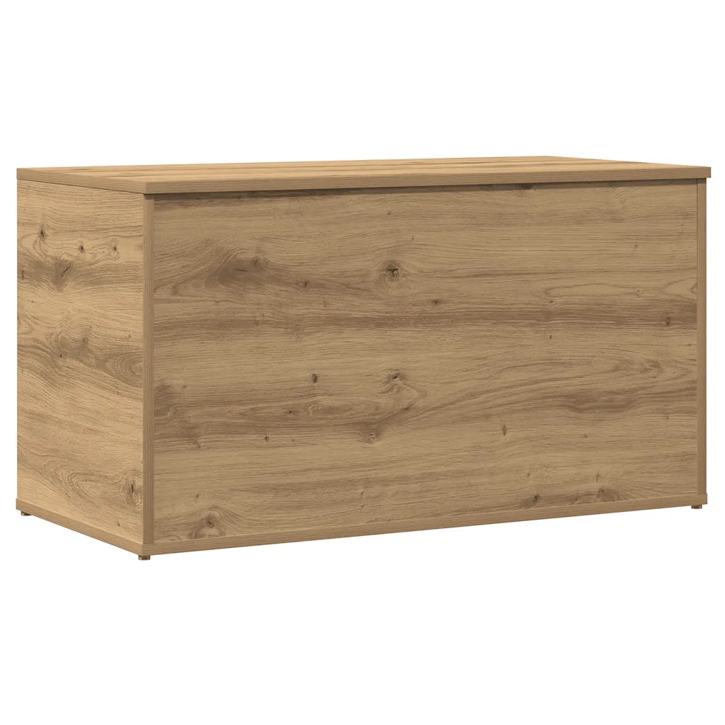 Cassapanca-Baule-Mobile di Stoccaggio Rovere Artigianale 84x42x46 cm Legno Ingegnerizzato