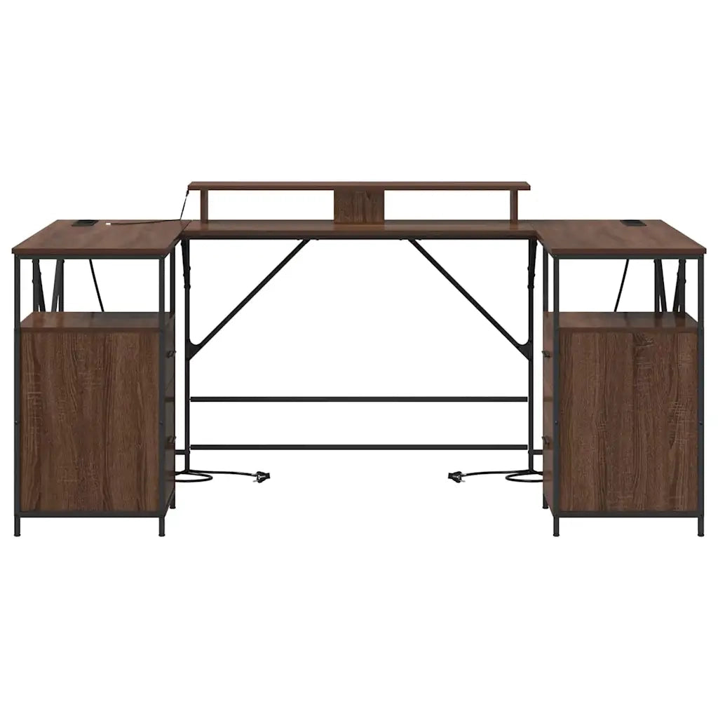 vidaXL Scrivania Rovere marrone 182 x 101 x 87.5 cm Legno multistrato