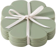 Sostegni in silicone per bicchieri, 6 pezzi - sostegni design per bicchieri e bottiglie a forma di campanella, termoresistenti, antiscivolo, decorativi e per bicchieri e bottiglie (verde)
