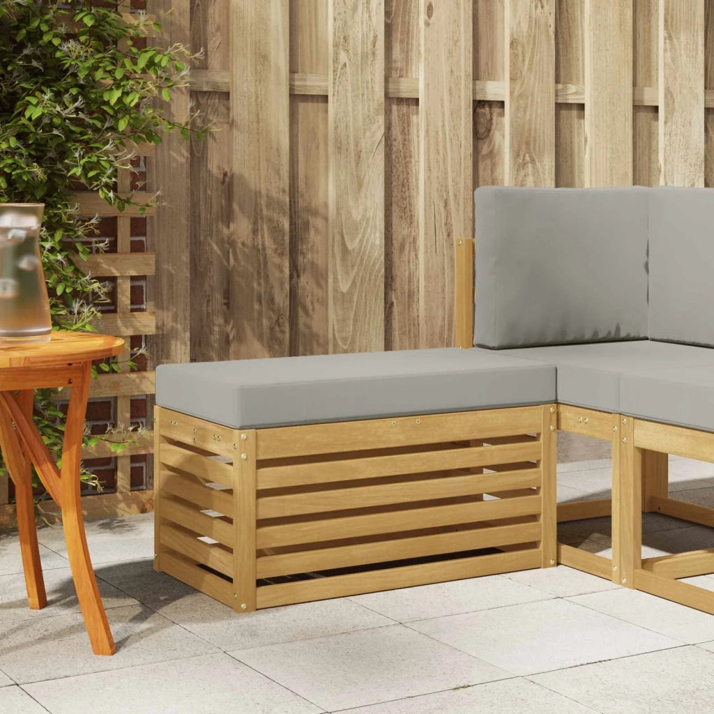 Sedia da giardino-Panca da esterno con cuscino Bianco 377653