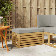 Sedia da giardino-Panca da esterno con cuscino Bianco 377653