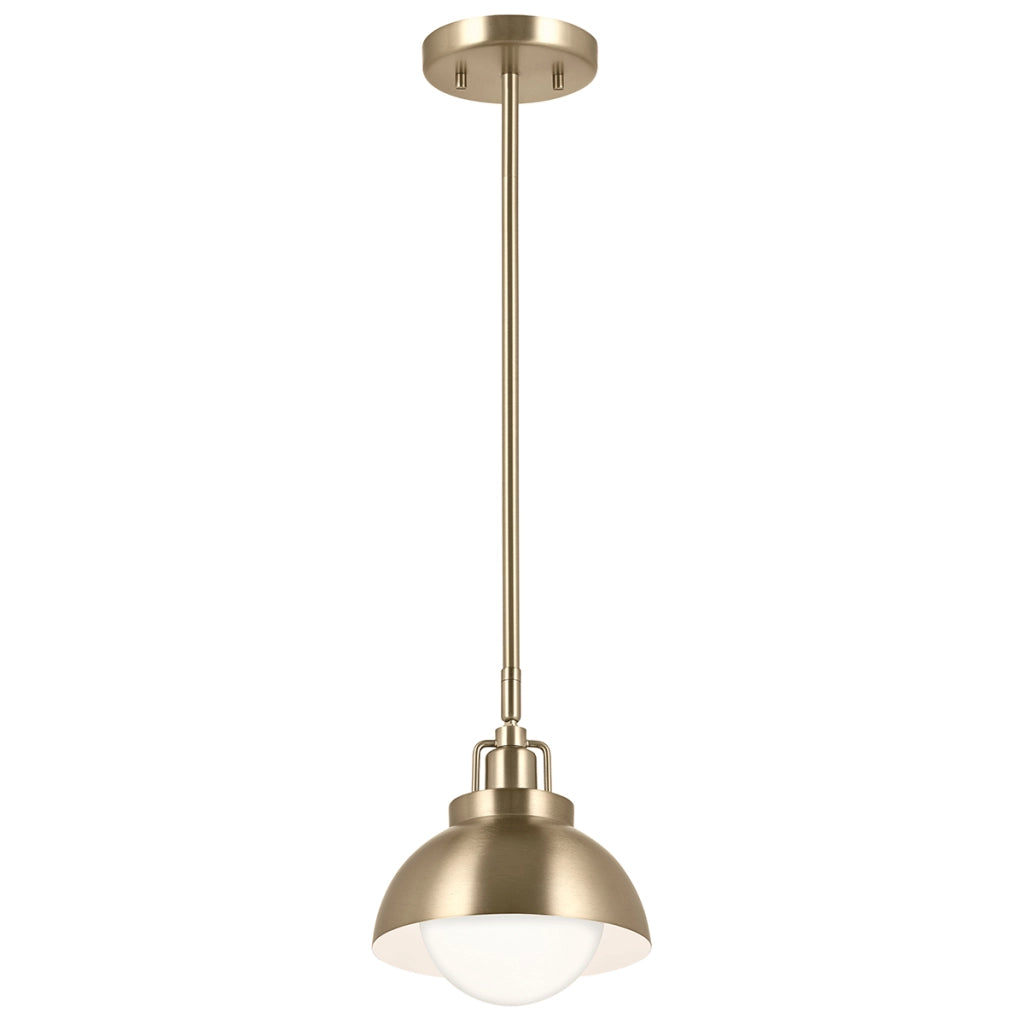 Lampada industriale ottone NIVA vetro opale E27 Kichler