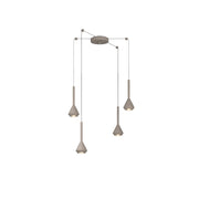 Lampadario Moderno Aygo Metallo Sabbia 4 Luci Gu10