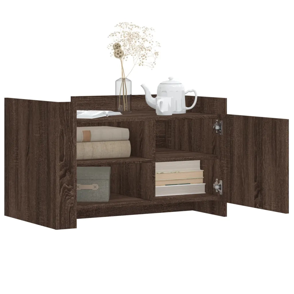 Tavolino da salotto | Tavolino da caff¨¨ | Tavolino da Soggiorno Rovere Marrone 80x50x50cm Legno Multistrato