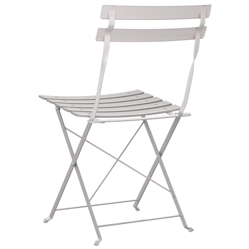 Sedia da giardino pieghevole  2 pezzi Beige Acciaio