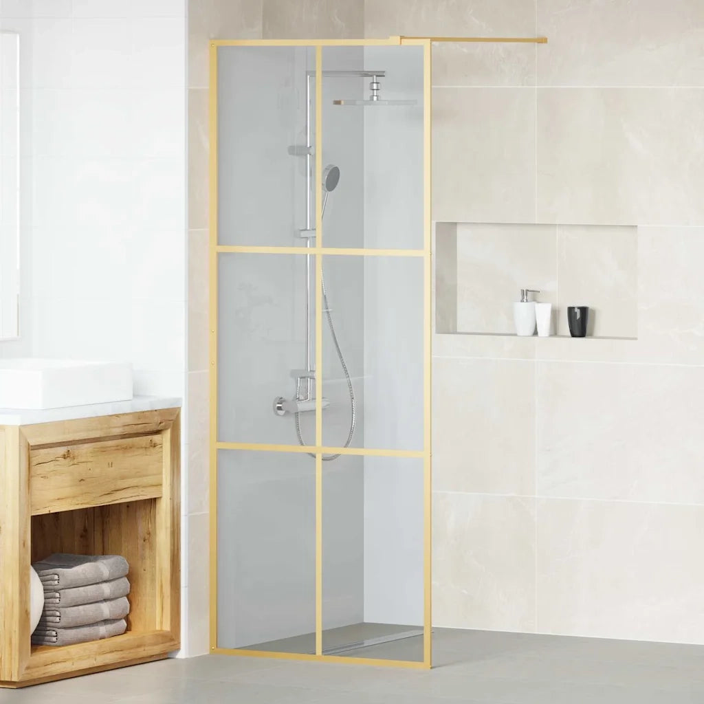Parete Doccia Walk-in Oro 80 x 195 cm vetro temperato CFW4723701