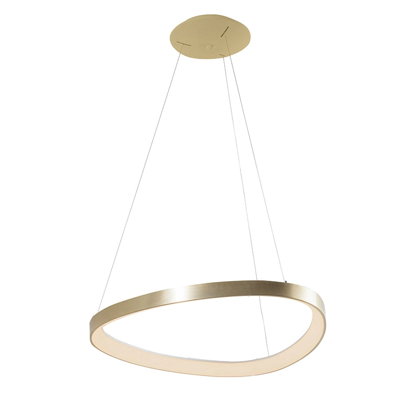 Lotus Sospensione a LED 60W 3000K Oro Satinato - Lampada asimmetrica moderna IP20 CRI80 dimmerabile - Rossini Group
