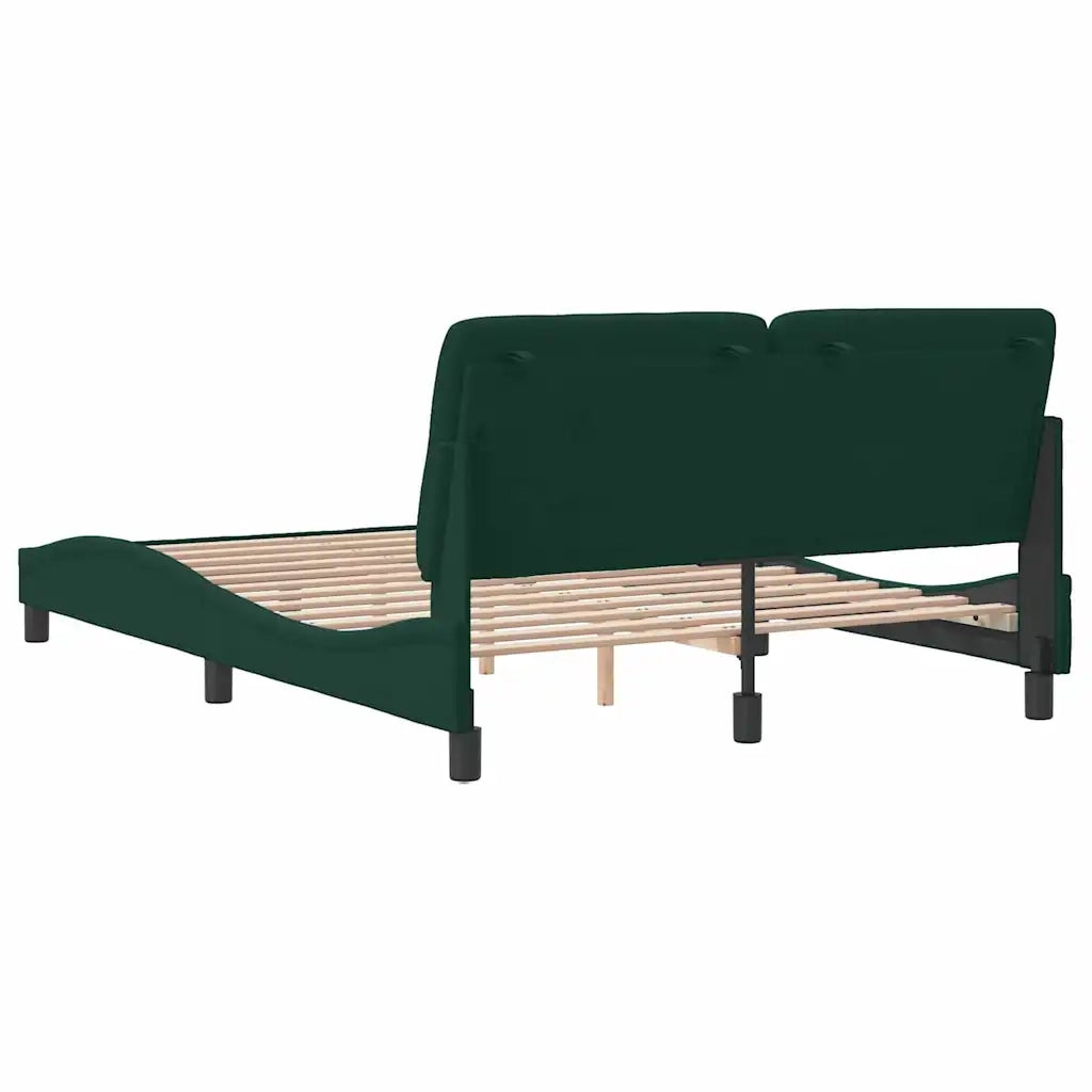 Giroletto senza Materasso Verde Scuro 120x200 cm in Velluto 3207914