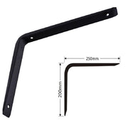 Trade Shop - Staffe Angolari 2pz Supporto Staffa Angolare Reggimensole 250 X 200 X 30 Mm Nero -