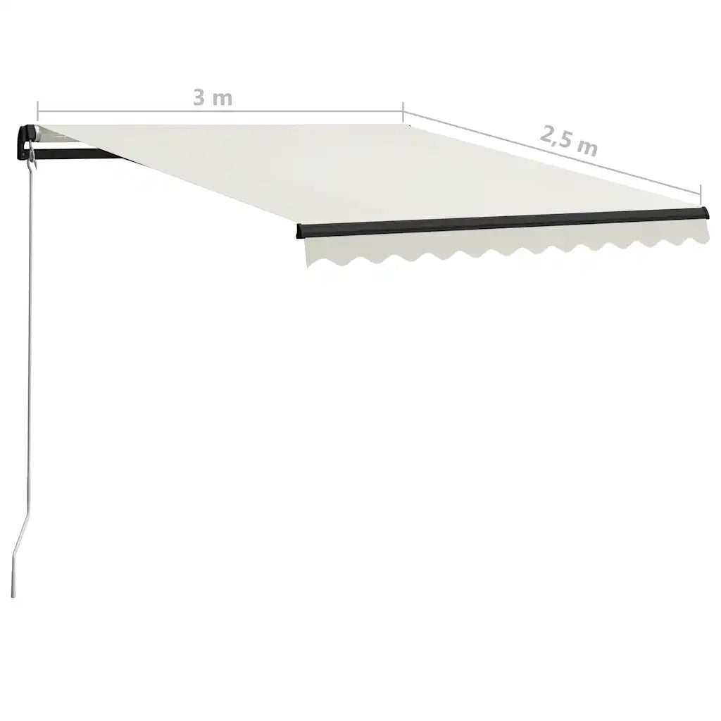 Tenda da Sole Retrattile Manuale 300x250 cm Crema 3055185