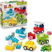 LEGO DUPLO Veicoli Creativi - Gioco Didattico e di Ordinamento con Macchine, Camion e Elicottero Giocattolo ,Eta 1+