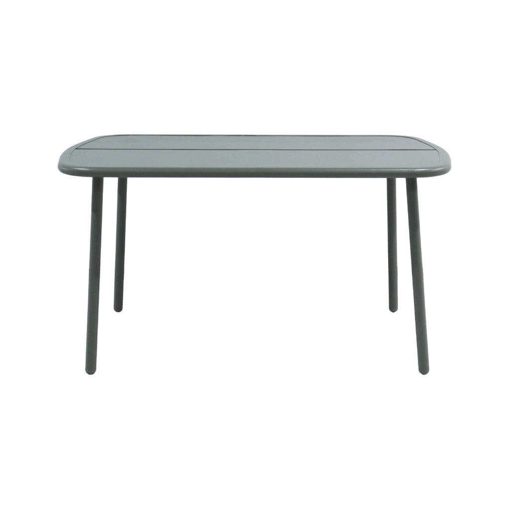 Tavolo da giardino in alluminio, 4-6 posti, verde kaki