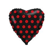 Nonsoloinformatica Palloncino Cuore Nero con Pois Rossi 18