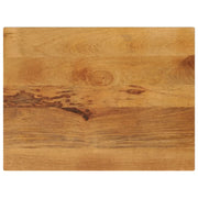 Piano per Tavolo 80x70x3,8 cm Rettangolare Legno Massello Mango