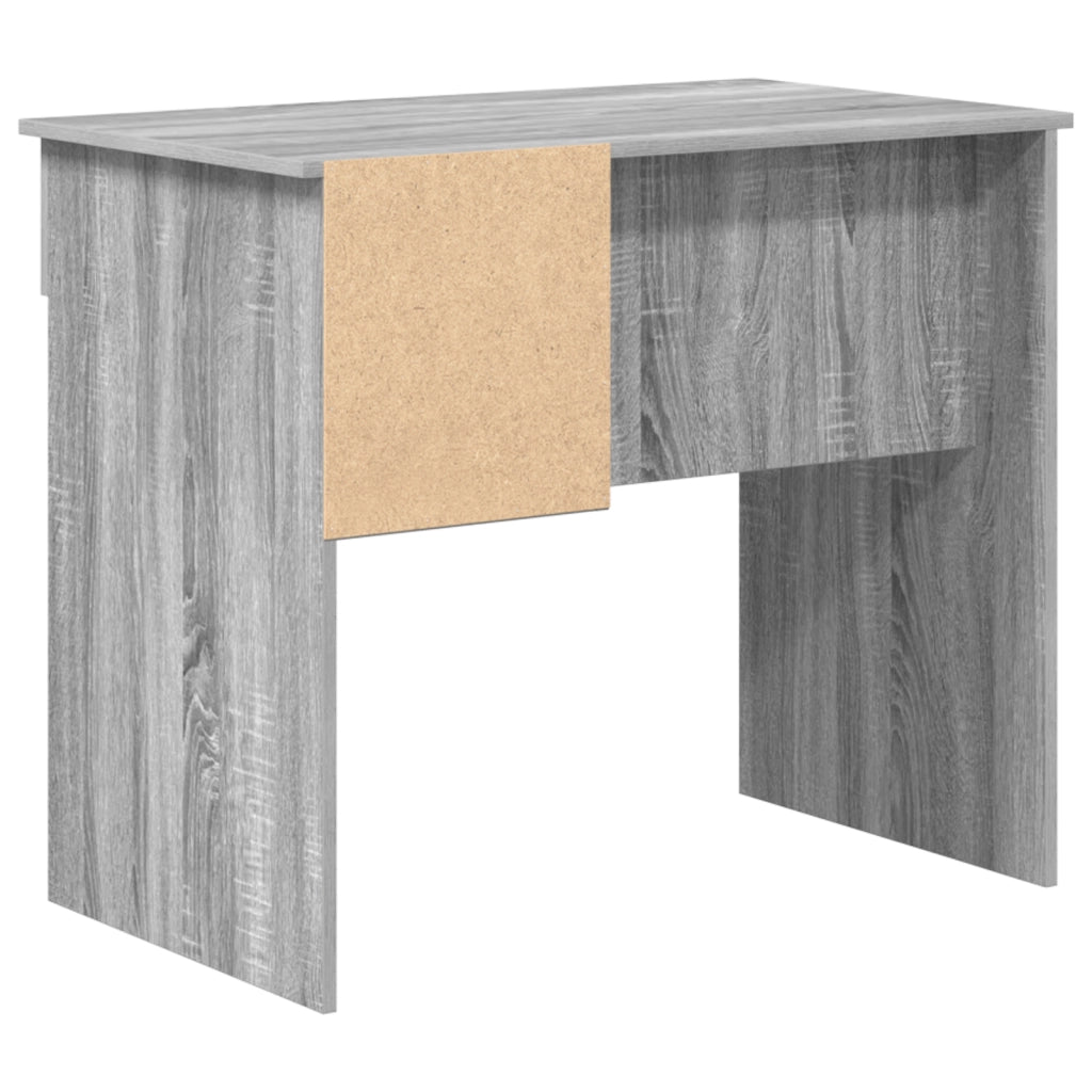 Scrivania con spazio di archiviazione Grigio Sonoma 90x49.5x75 cm Legno ingegnerizzato