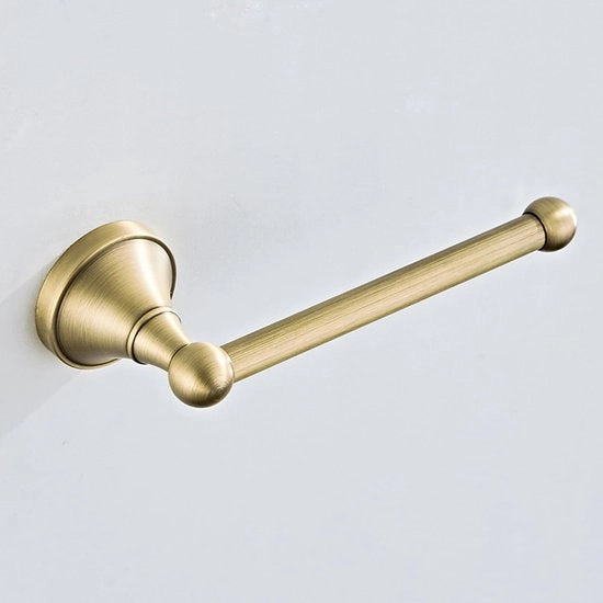 Toiletrolhouder senza coperchio, antico ottone, toiletrolhouder, fissaggio alla parete, 20 cm / 7,87 pollici, ottone lucidato a mano
