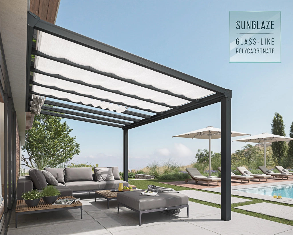 Tenda da Tetto Per la Pergola Stockholm 3.4X5.2 m Bianco