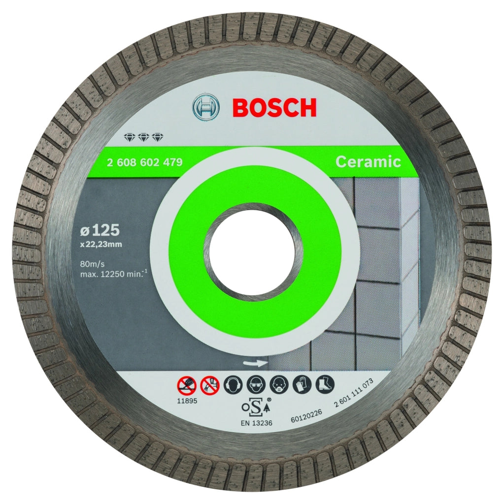 2608602479 - Disco diamantato Best for Ceramic Extra-Clean Turbo 125 x 22,23 x 1,4 x 7 mm