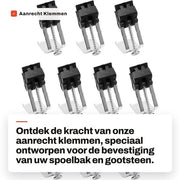 Accessori per lavandino 10 pezzi - Supporti per lavandino - Clip lavandino - Cucina/Bagno - Manganeso di alta qualità - Duraturo e affidabile - Clip per vasca da bagno