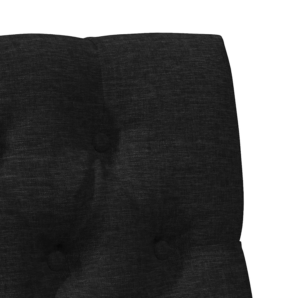 Testiera imbottita Nero 75 cm Pino massello 879371