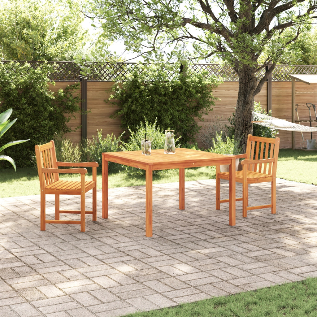 Set da pranzo per il giardino 3 pezzi in legno massello di acacia