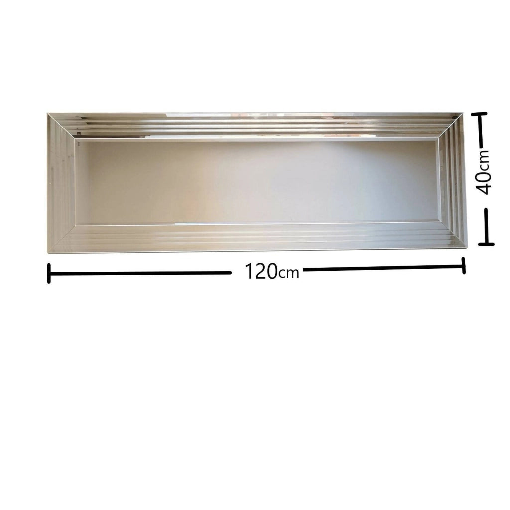 Nanto, Specchio Forma Rettangolare, 2.2x40h cm Argento