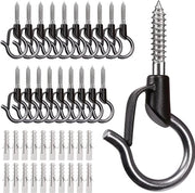 20 pezzi di appoggio per decorazioni esterne per giardino con sicurezza per cavi 4,8 cm 40 Lbs nero