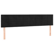 Testiera | Testata Nera 200x5x78/88 cm in Velluto