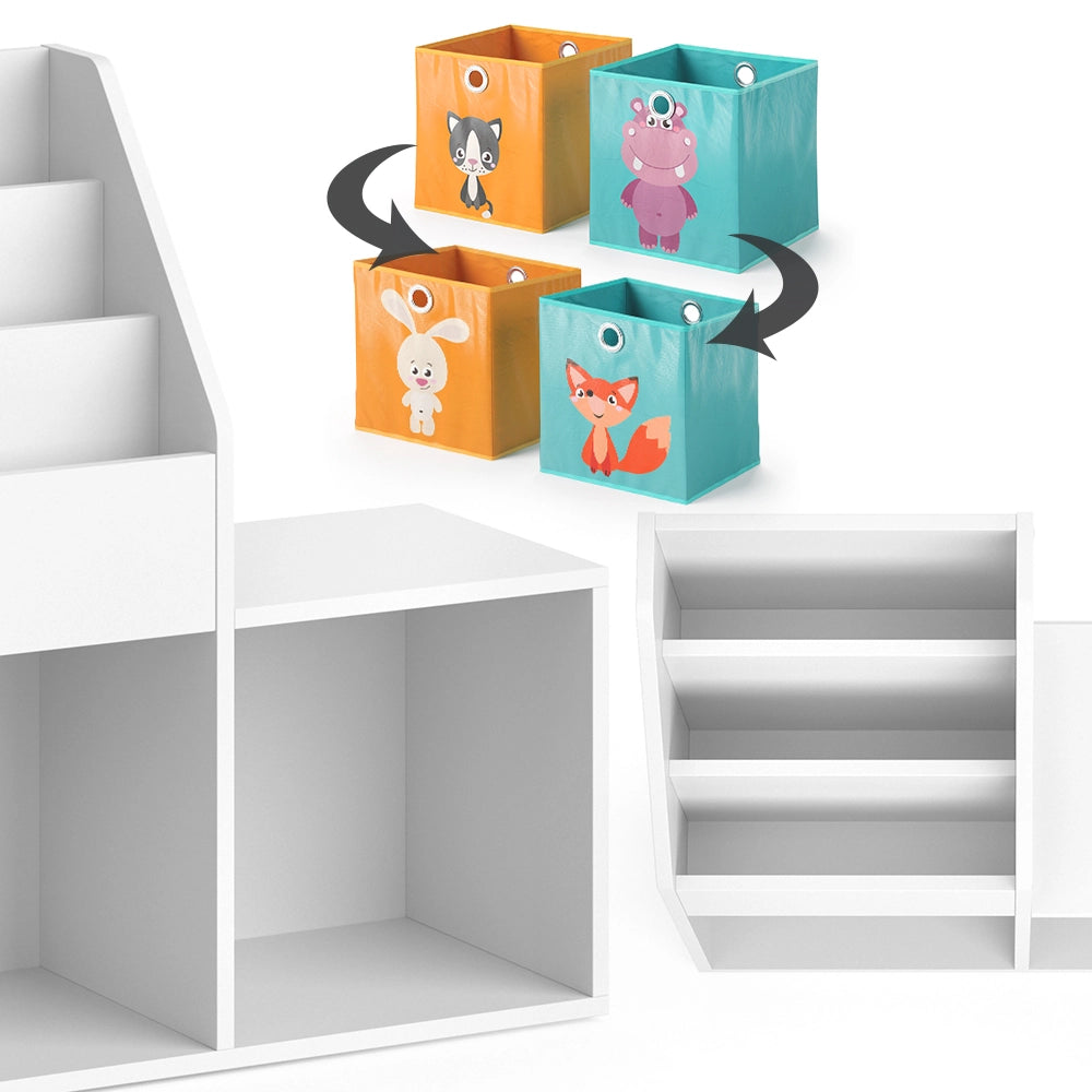 Vicco Libreria bambini Bianco 72 x 79 cm Mini, con 2 cassette pieghevoli opt.1