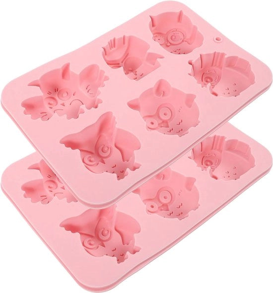 Forme di silicone per torte e muffin, forma di uccello, 2 pezzi, forme di silicone per torte e muffin, forma di cioccolato, per DIY muffin, torta, accessori per matrimonio e compleanni, colore rosa