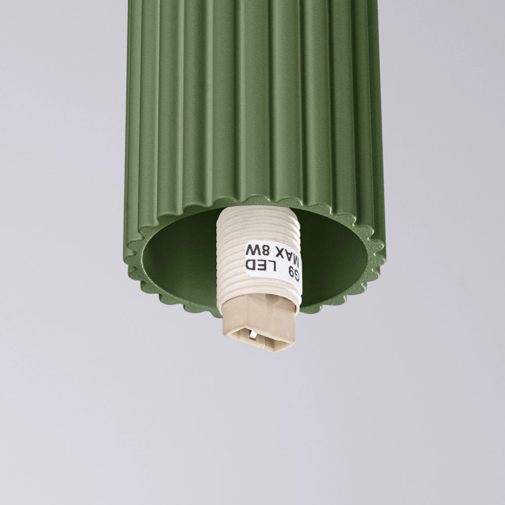 Spot soffitto SFERA Pure Lume olive vetro bianco G9 IP44