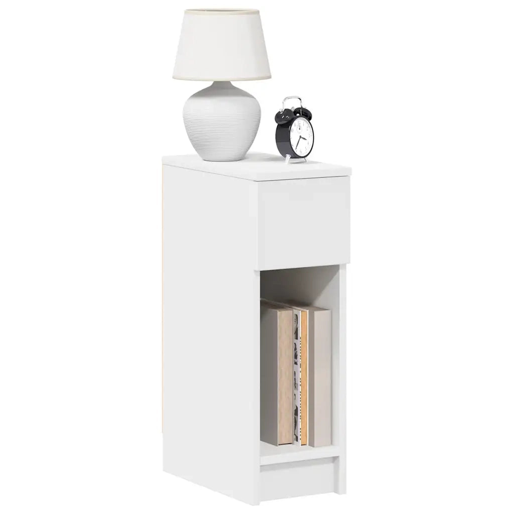 Set di 2 Comodini | Armadio da Notte | Mobiletto da notte con Cassetto Bianco 20x36x60 cm