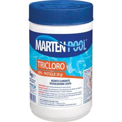 TRICLORO X PISCINA PASTIGLIE MARTEN - KG 1=50XGR 20- 3 pezzi