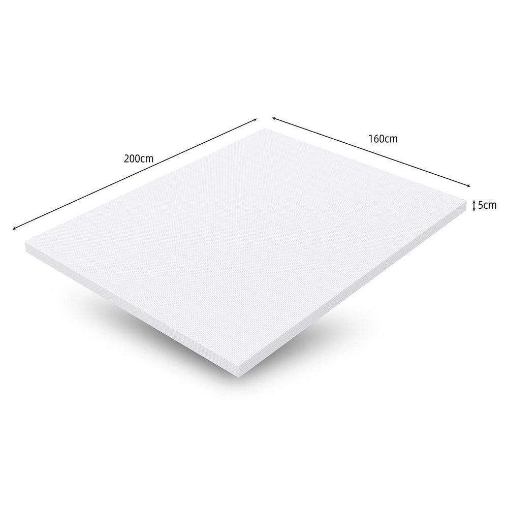 Coprimaterasso Basics 160x200cm 5cm - Xylo - Schiuma Gel, Colore Bianco