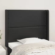 Testiera ad Orecchio-Testata con Orecchie Nera 103x16x118/128 cm in Similpelle 347490