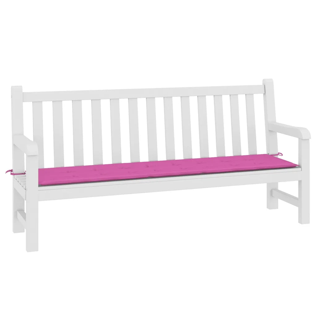 Cuscino per Panca da Giardino Rosa 200x50x4 cm in Tessuto 361206