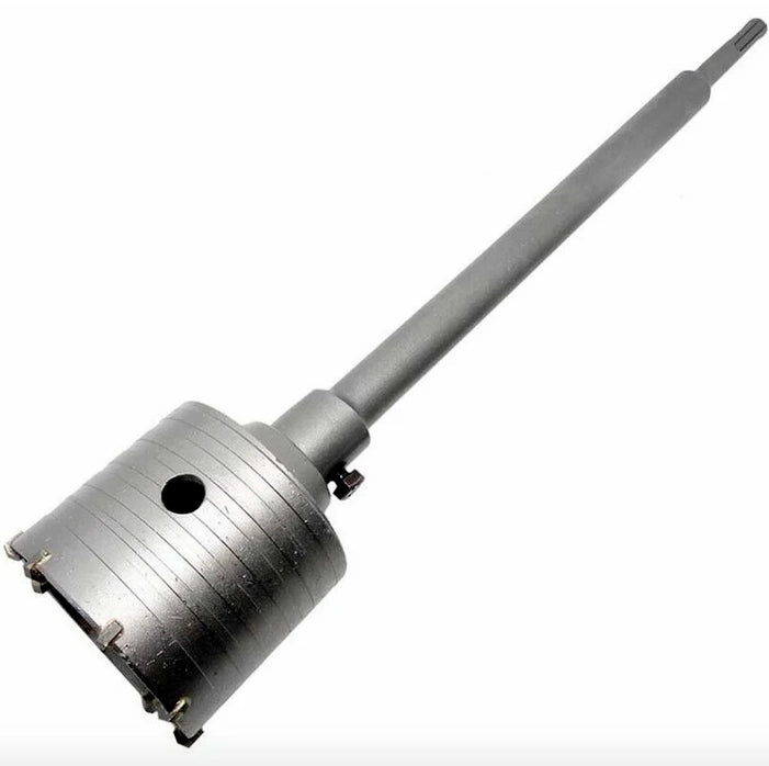 FRESA A TAZZA CAROTATRICE MURO CON ASTA MURO CEMENTO MATTONI 120 mm ASTA SDS PLUS 650 mm