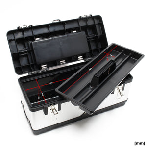 Valigetta porta attrezzi acciaio inox e plastica Cassetta portautensili con maniglia