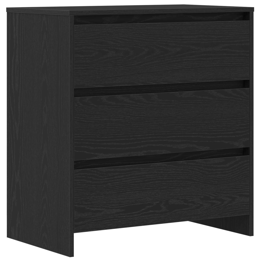 Set di 3 Sideboard in Legno Ingegnerizzato Nero
