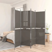 Divisorio Ambienti | Divider per stanze | Paravento a 5 Pannelli Antracite 250x180 cm Tessuto