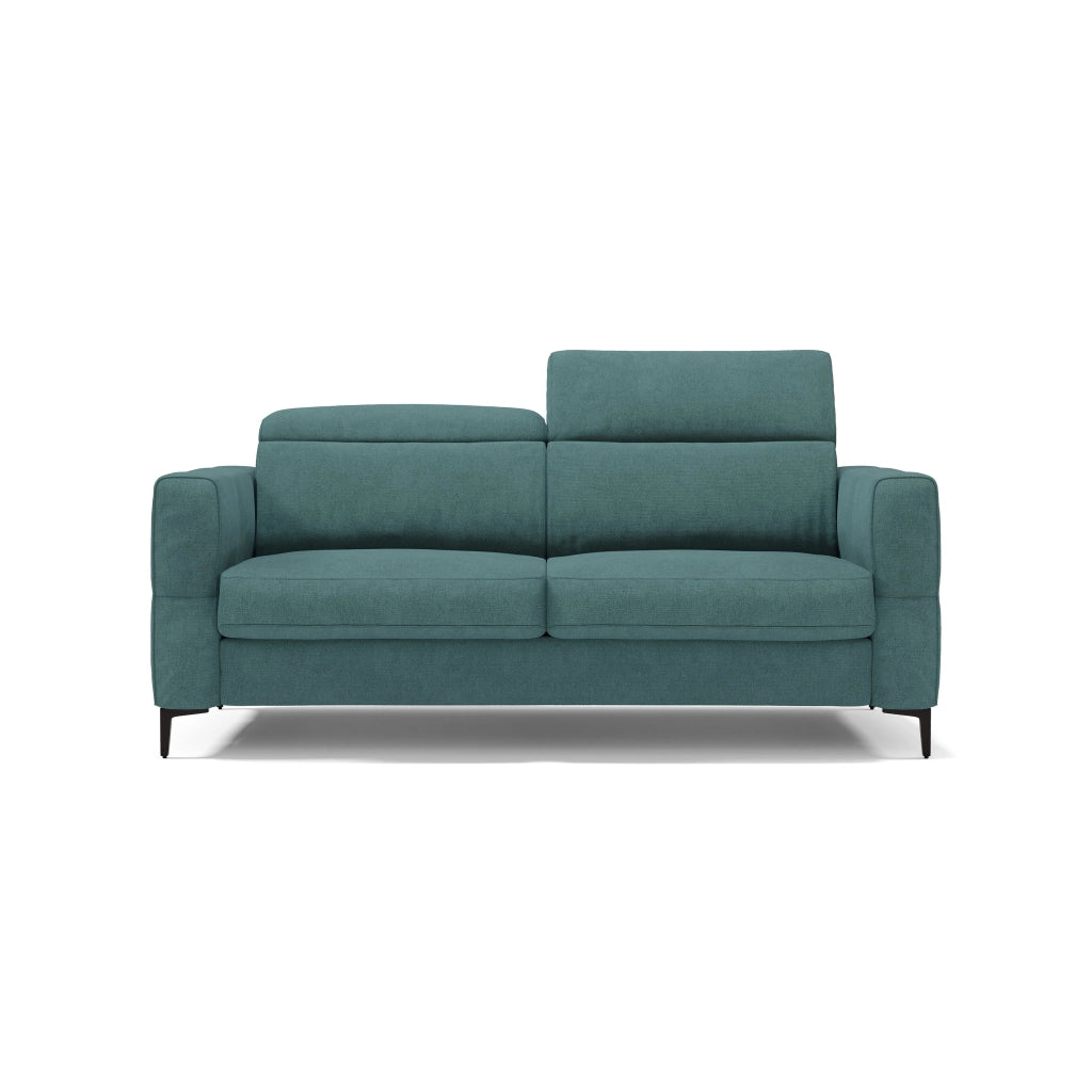 Gardenia Divano letto materasso alto 18 cm con poggiatesta reclinabili e rivestimento impermeabile T02 198 cm (mat. 140x197) petrolio