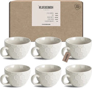 Set di tazze da caffè a 6 pezzi - 200 ml - premium - moderno - ceramica di alta qualità - manufatti a mano - tazze da caffè a 6 pezzi