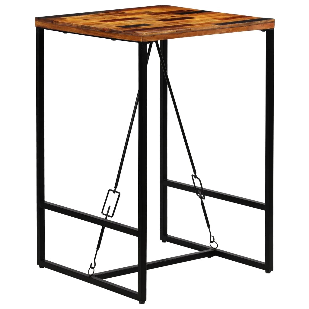 Tavolino da Bar in Legno Massello di Recupero 70x70x106cm cod mxl 18994