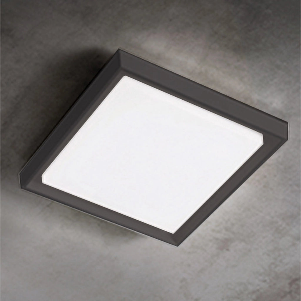 Alu Lampada da Parete e Soffitto in Alluminio Pressofuso Grigio Scuro 30W LED 3000K IP54, Design Moderno e Versatile per Ambienti Interni ed Esterni